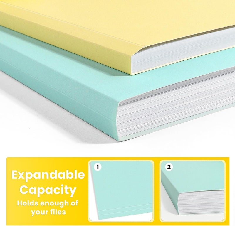 SUNEE File Folders, 18 Pack Manilla Folders 8.5 x 11, Colored File Folders Home Office School Supplies for Documents Files Paper, 6 Soft Colors - Image 5